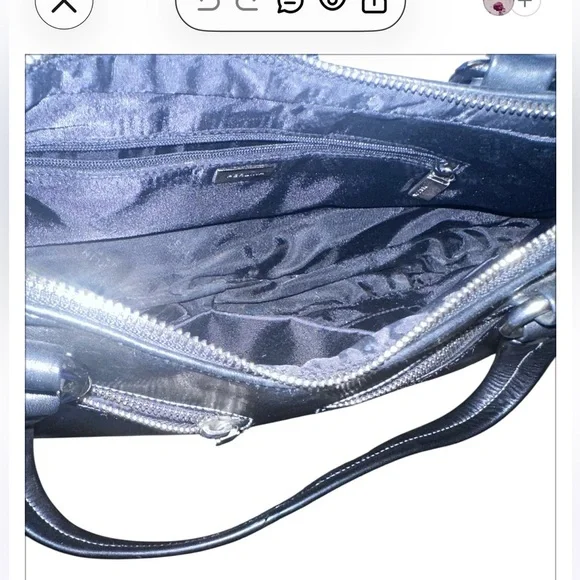 EUC Perlina Black Leather Shoulder Bag - Picture 7 of 7